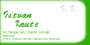 istvan kaute business card